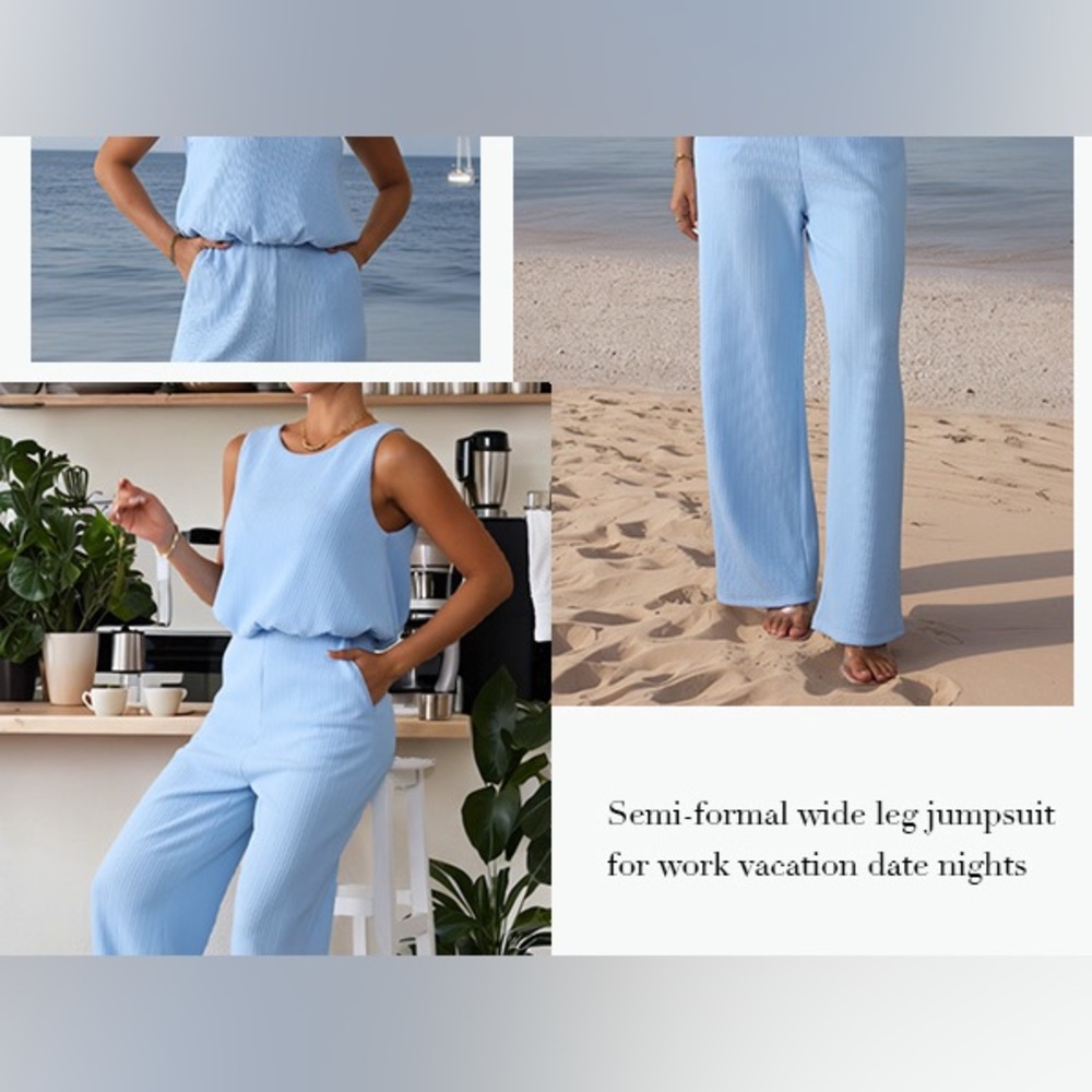 Cutout Back Ribbed Jumpsuit - Picture 4 of 6
